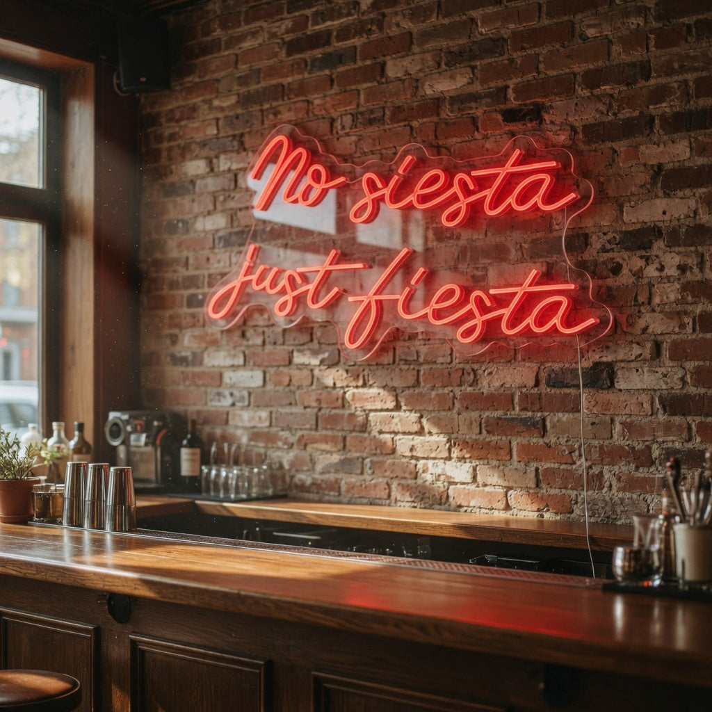 No Siesta Just Fiesta LED Neon Sign - Shineneon