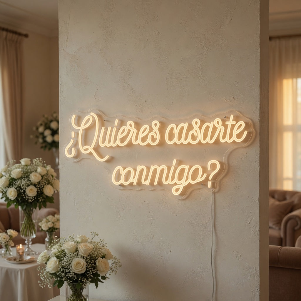 Quieres Casarte Conmigo Spanish LED Neon Sign for Wedding - Shineneon