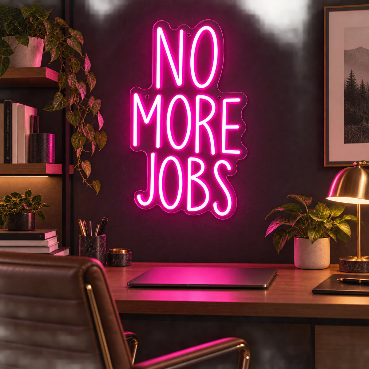 No More Jobs LED Neon Sign Wall Neon Signs - Shineneon
