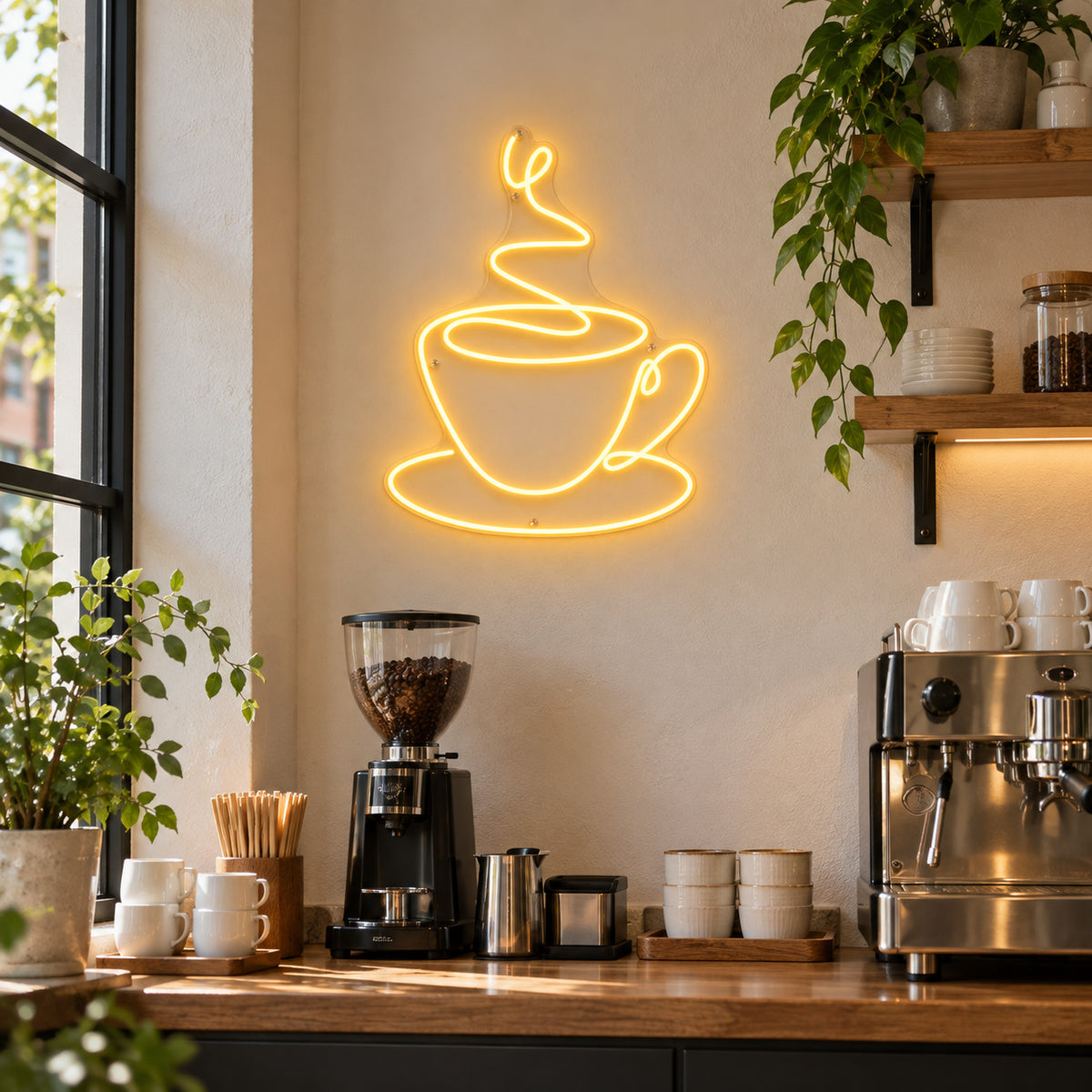 Steaming Coffee Cup LED Neon Sign Wall Neon Signs - Shineneon