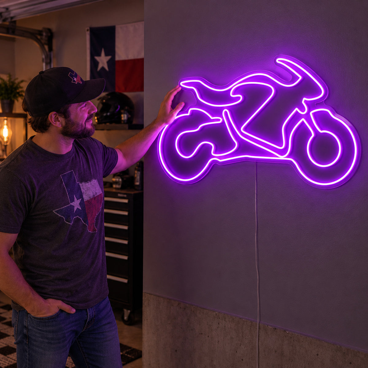 Motorcycle Side Profile LED Neon Sign Wall Neon Signs - Human Interaction
