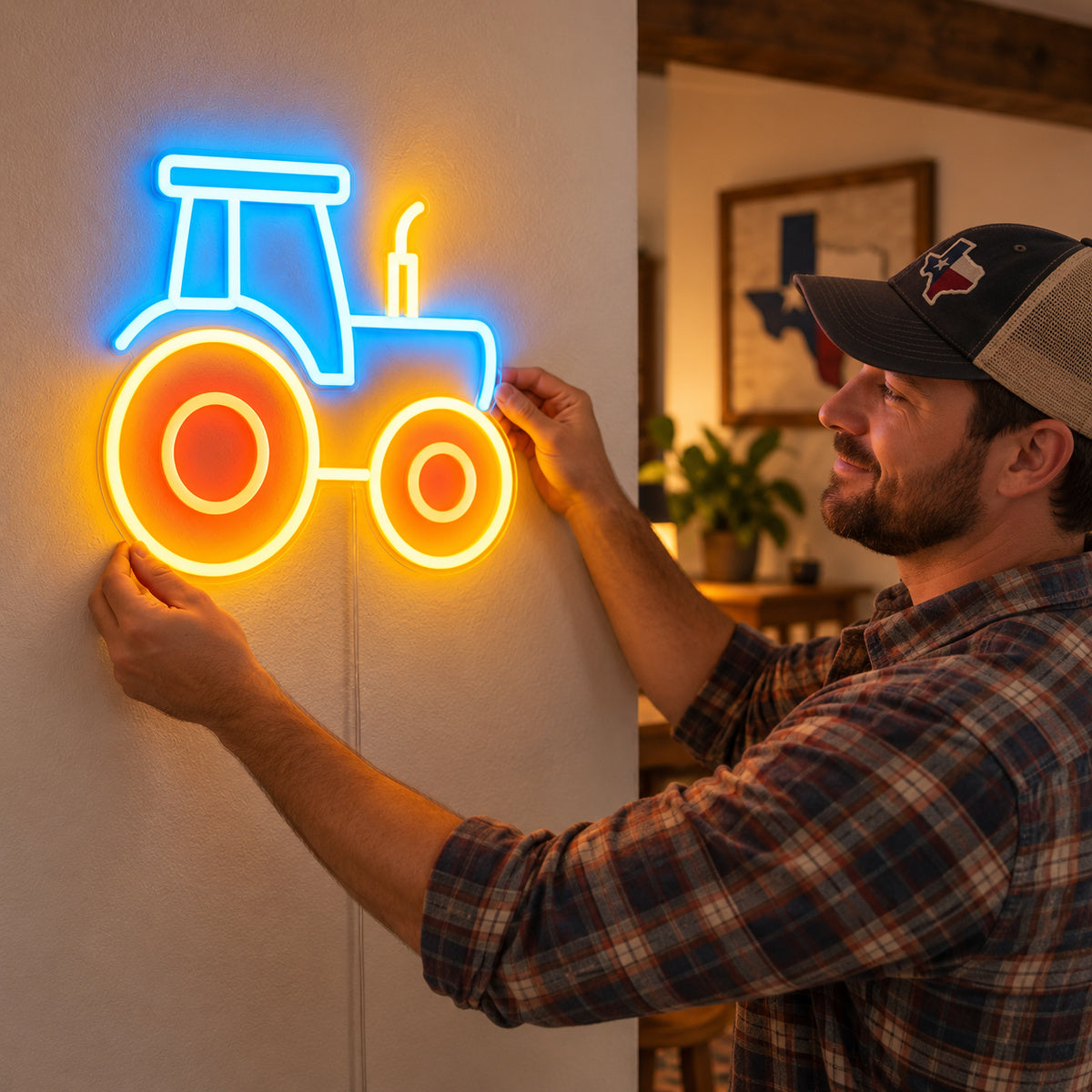 Ranch Tractor Vintage LED Neon Sign Wall Neon Signs - Human Interaction