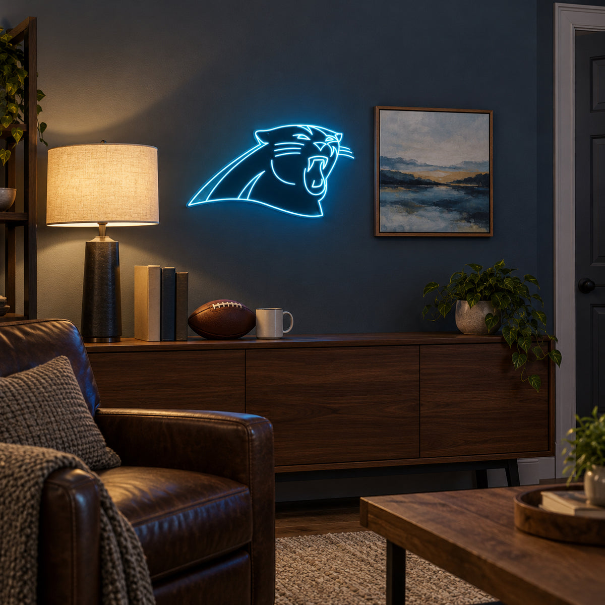 Carolina Panthers Neon Sign - Installation Scene