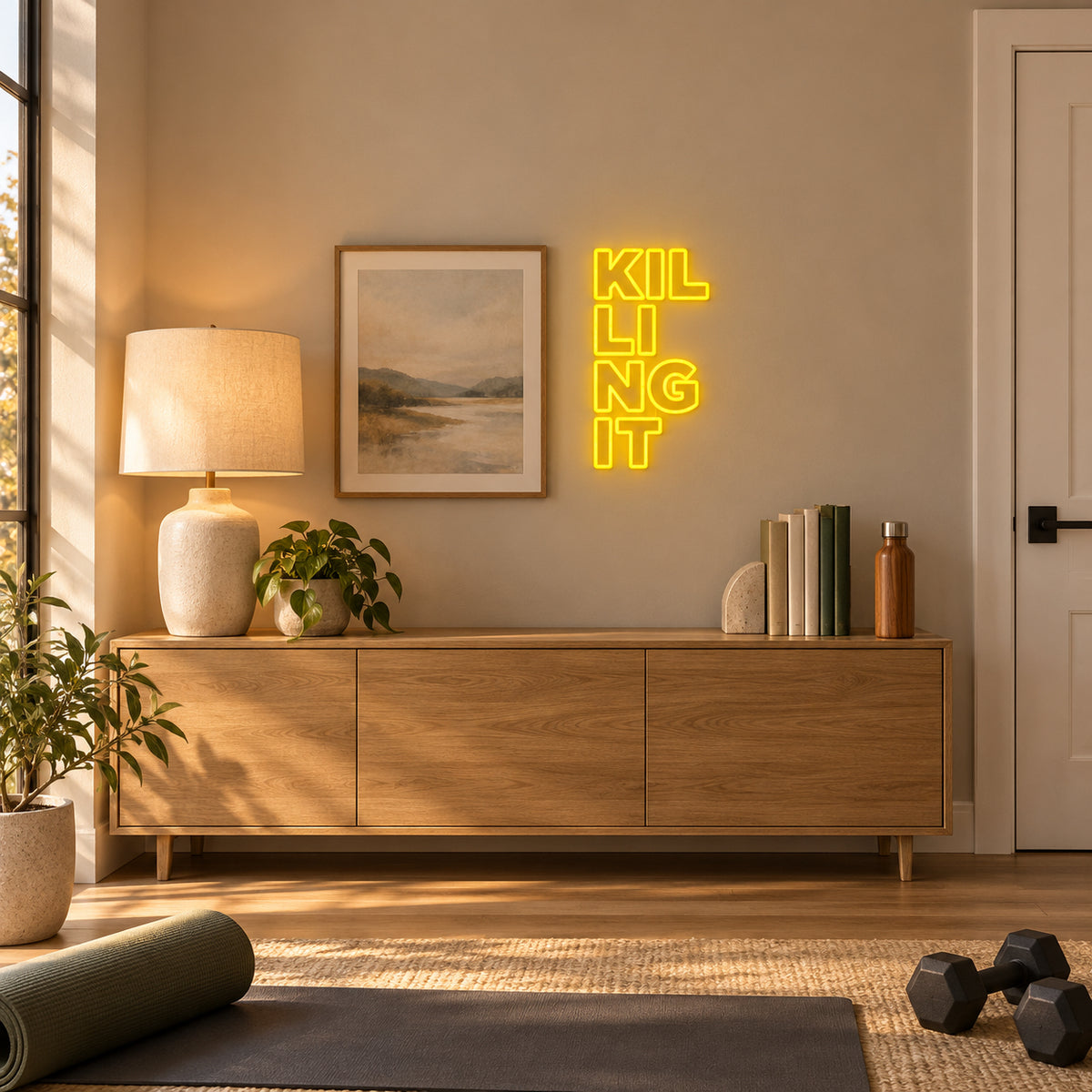 Killing it LED Neon Sign Dimmable Wall Light - Installation Scene