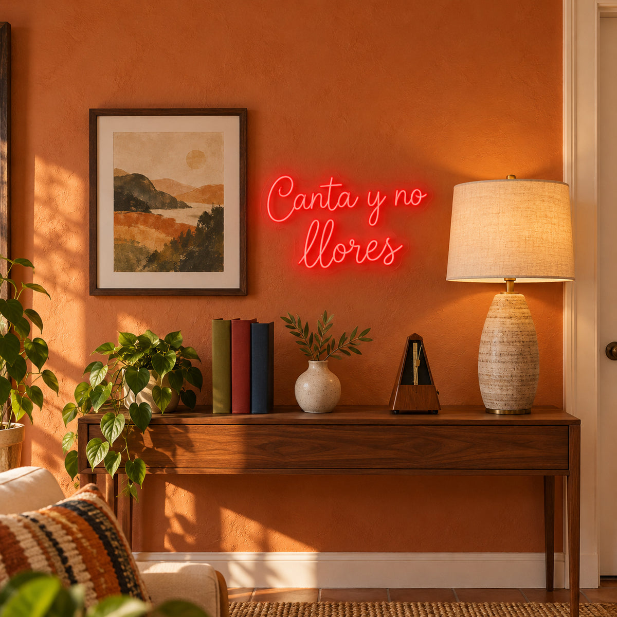 Canta y no llores LED Neon Sign Dimmable Wall Light - Installation Scene