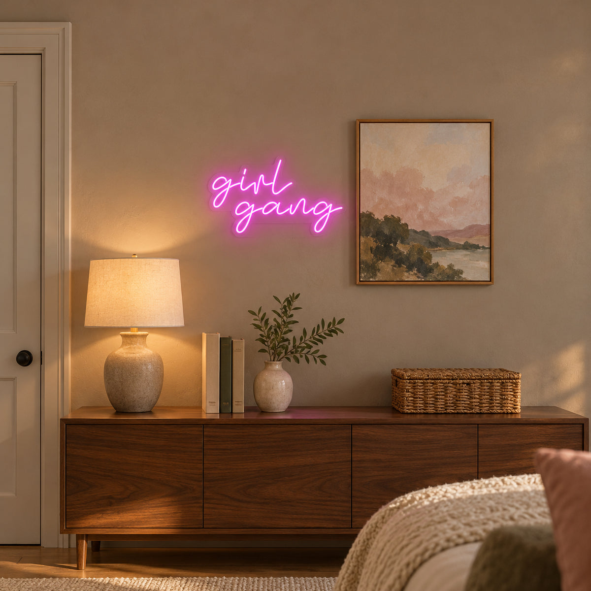 GirlGang Neon light - Installation Scene