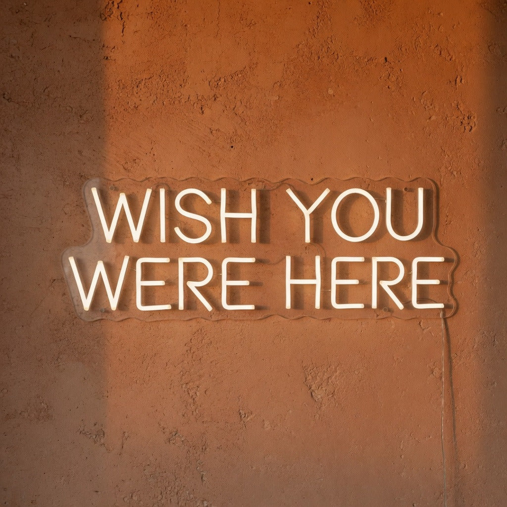 Wish You Were Here LED Neon Sign Grid Wall Caps - Shineneon