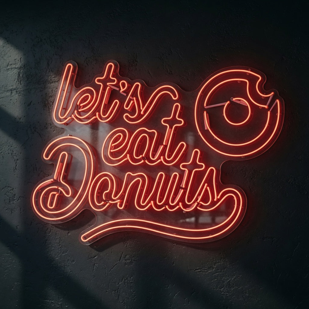 Let's Eat Donuts LED Neon Sign - Shineneon