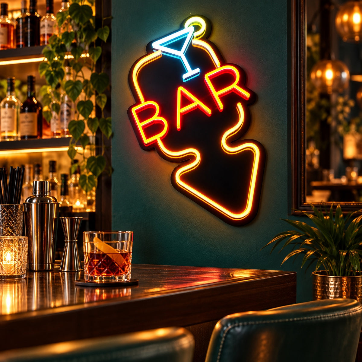 Cocktail Bar Arrow LED Neon Sign Dimmable Wall Light Wall Neon Signs - Shineneon
