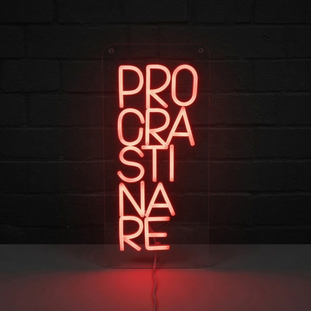 Procrastinate LED Neon Sign - Shineneon