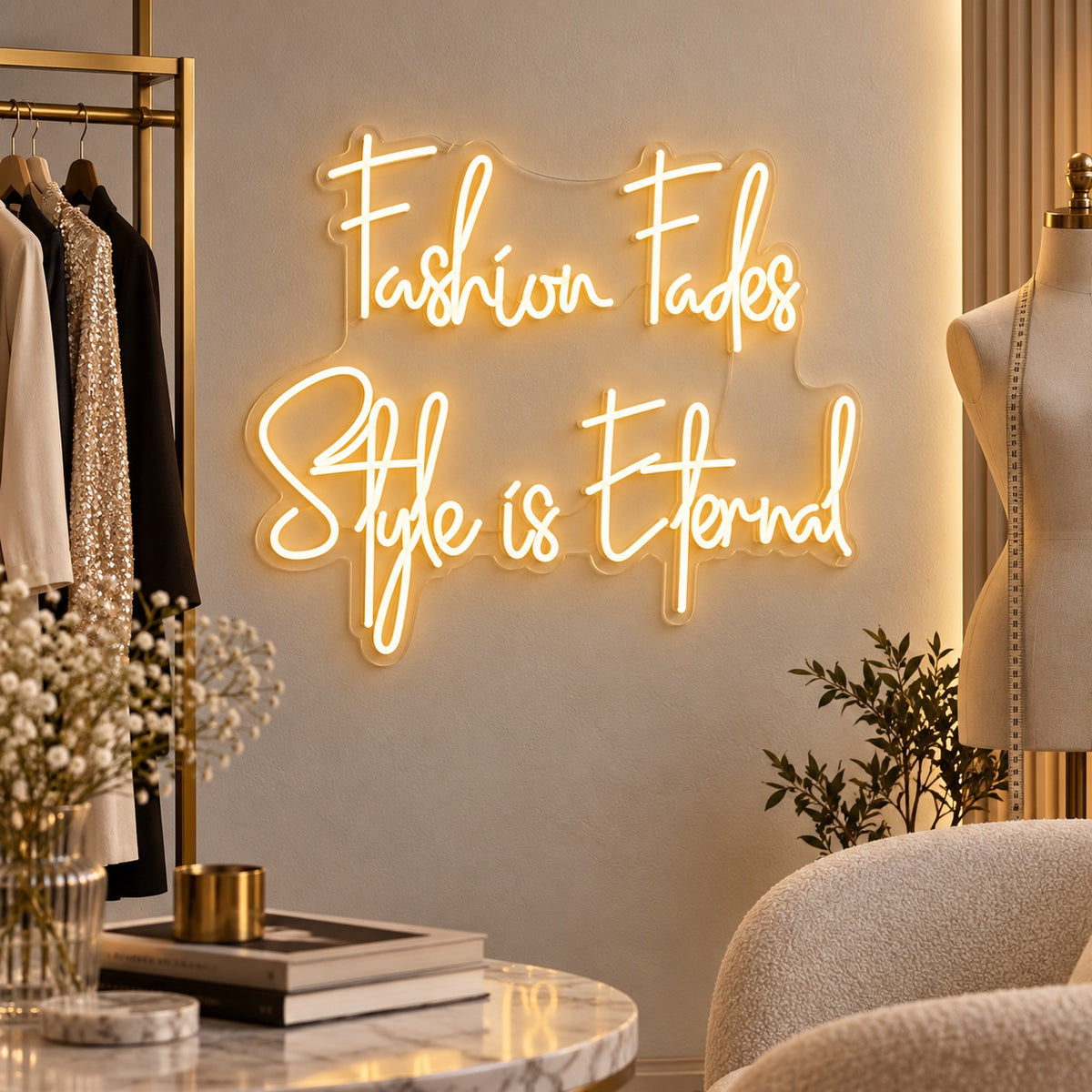 Fashion Fades Style Is Eternal LED Neon Sign Dimmable Wall Light - Shineneon