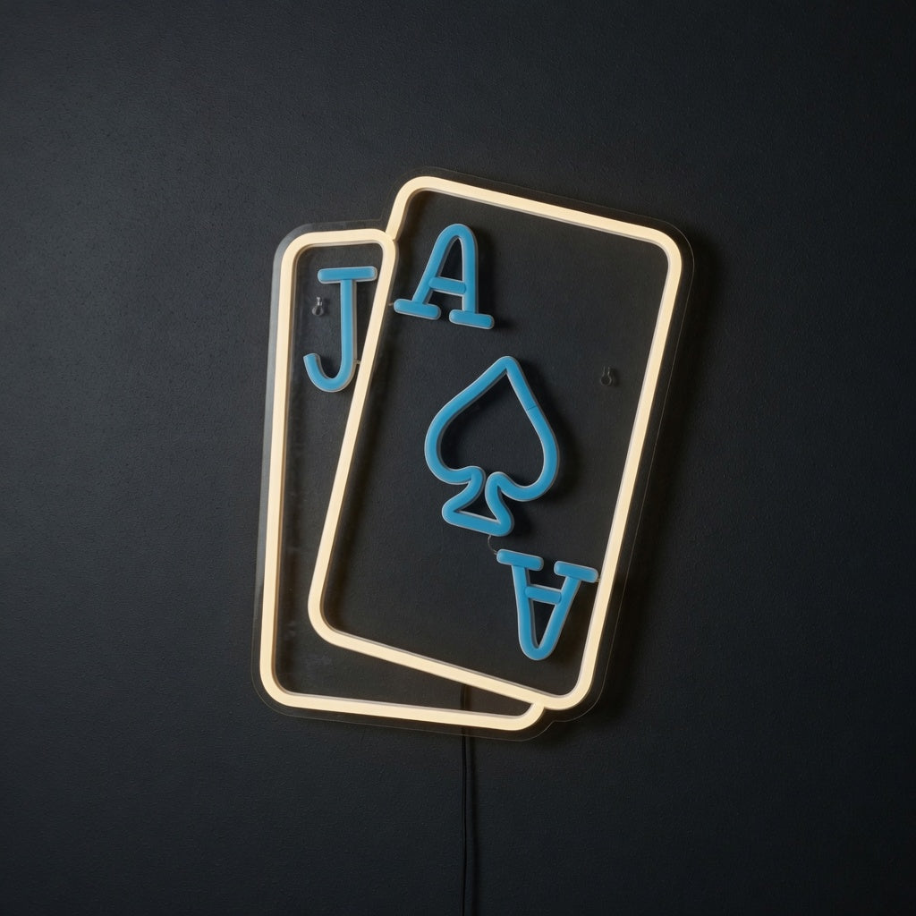 Poker Cards LED Neon Sign for Man Cave - Shineneon