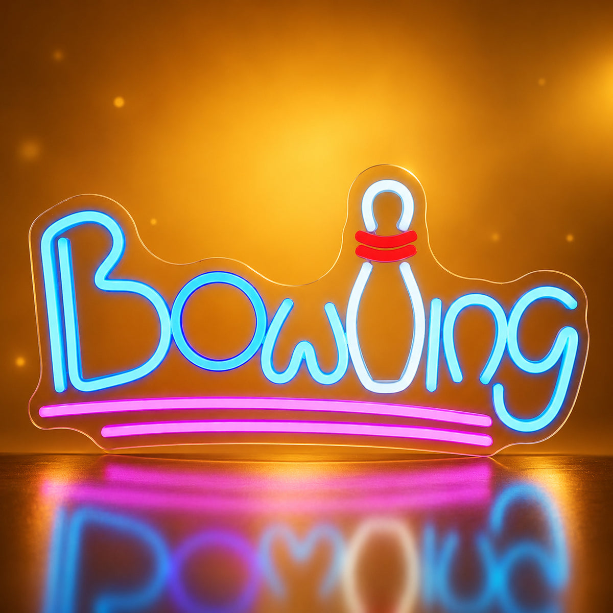 Bowling LED Neon Sign Script with Bowling Pin - Shineneon