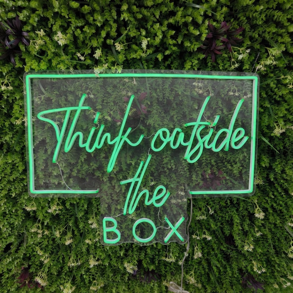 Think Outside the Box LED Neon Sign Green Era Script Mix - Shineneon