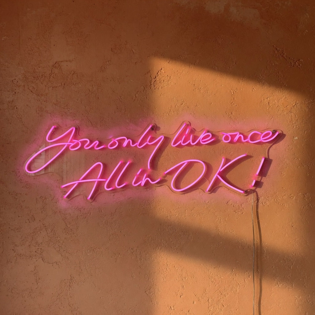You Only Live Once All in LED Neon Sign Dimmable Wall Light - Shineneon