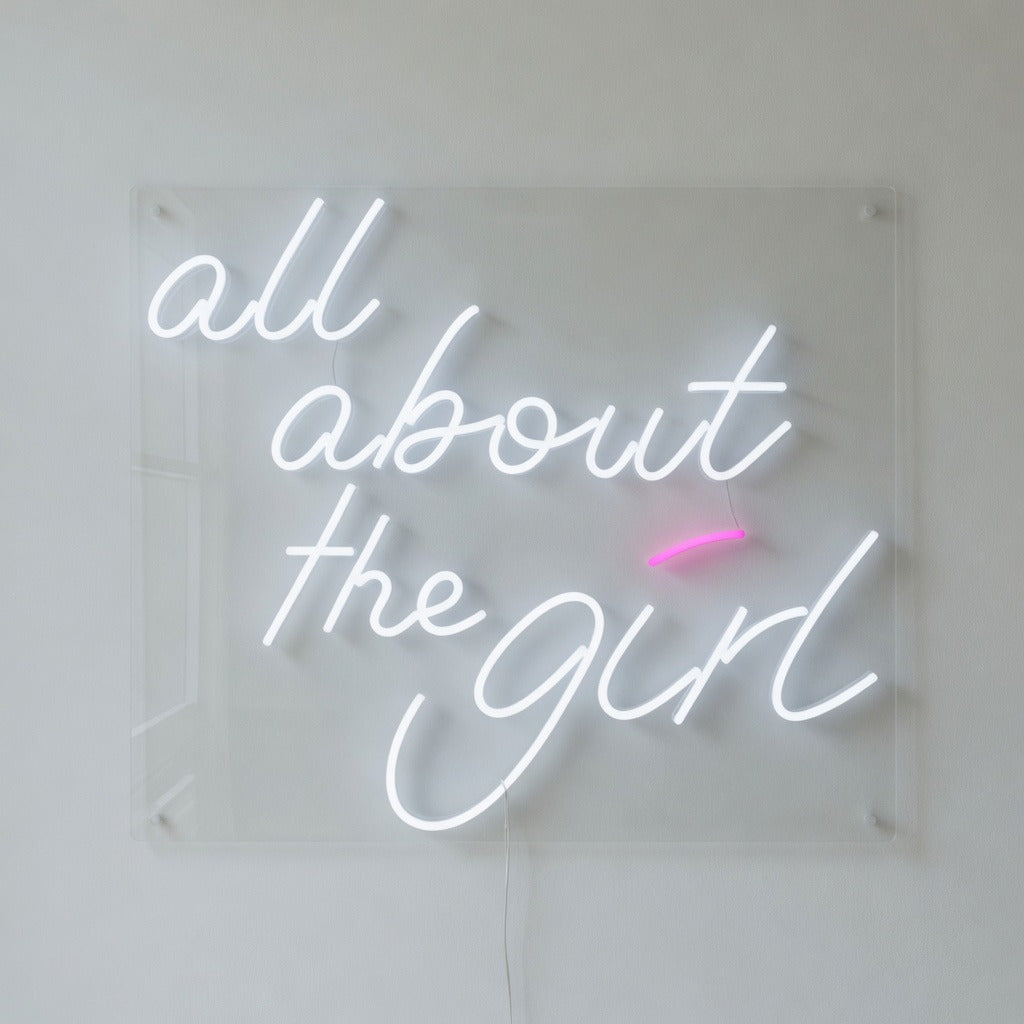 All About the Girl LED Neon Sign for Salon Light Up Business Decor - Shineneon