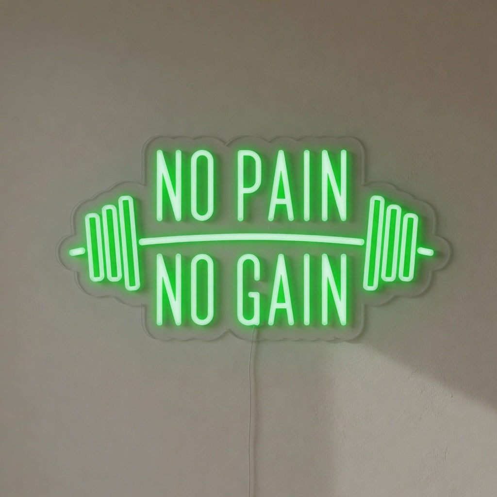 No Pain No Gain LED Neon Sign for Storefront - Shineneon