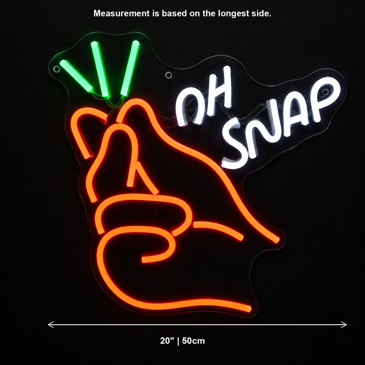 Ohsnapfingerneonsignr239 LED Neon Sign - Shineneon