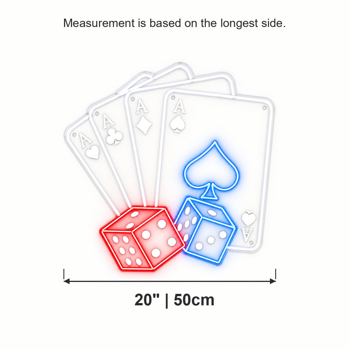 Poker Cards and Dice LED Neon Sign - Shineneon