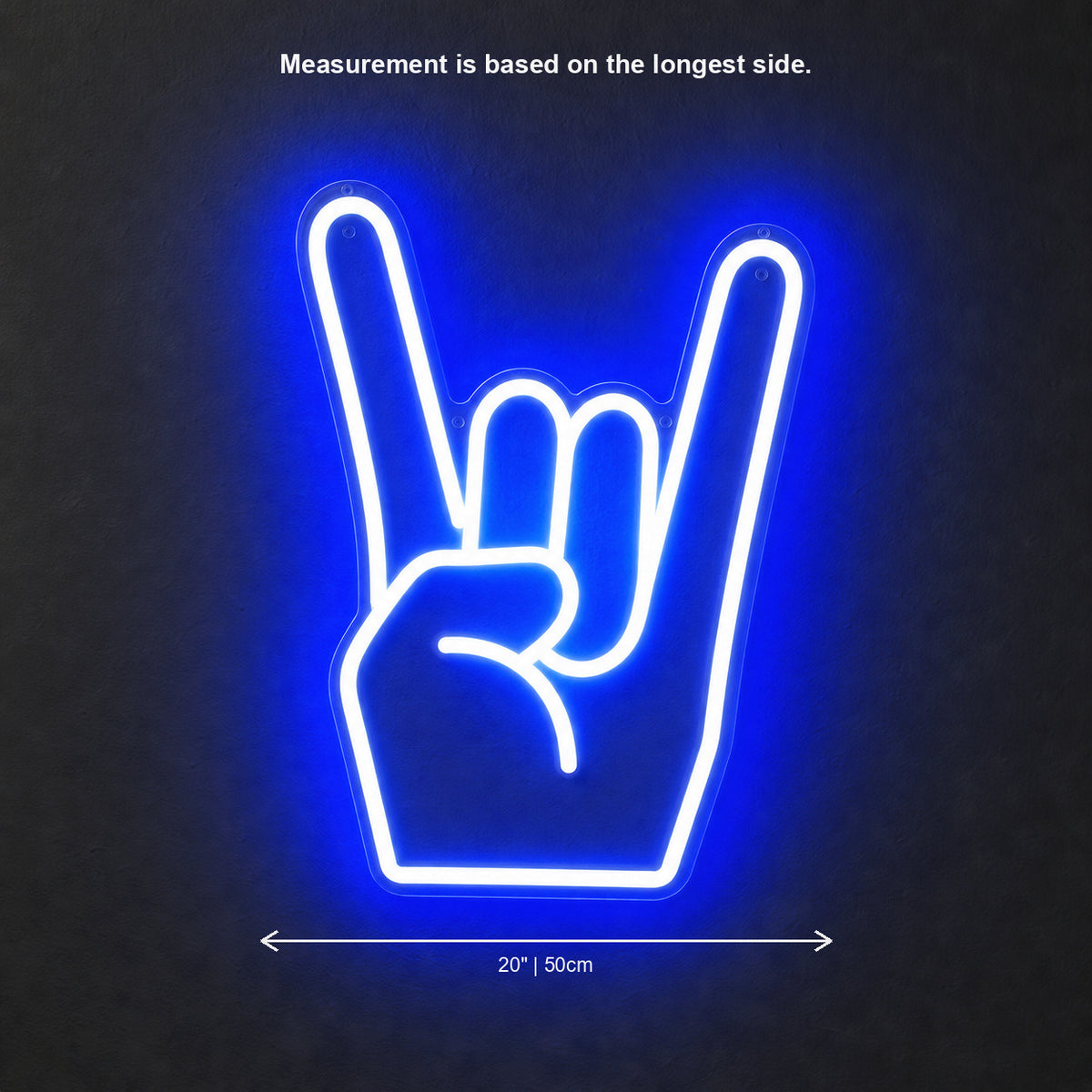 Rock On Emoji LED Neon Sign - Shineneon