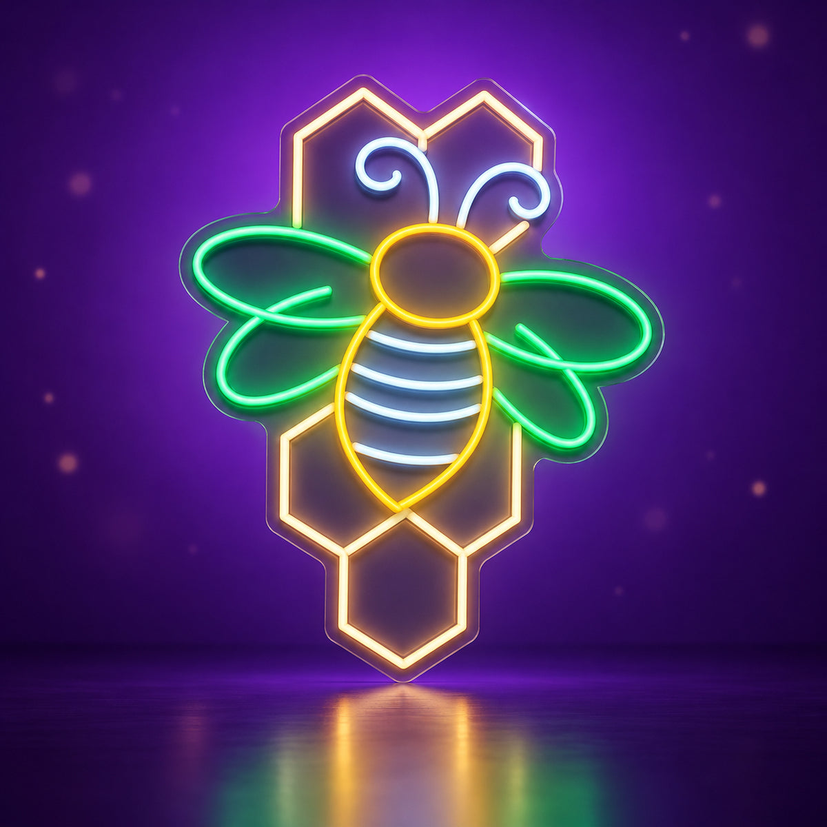 Bee and Honeycomb Neon Sign - Facebook Ad Image