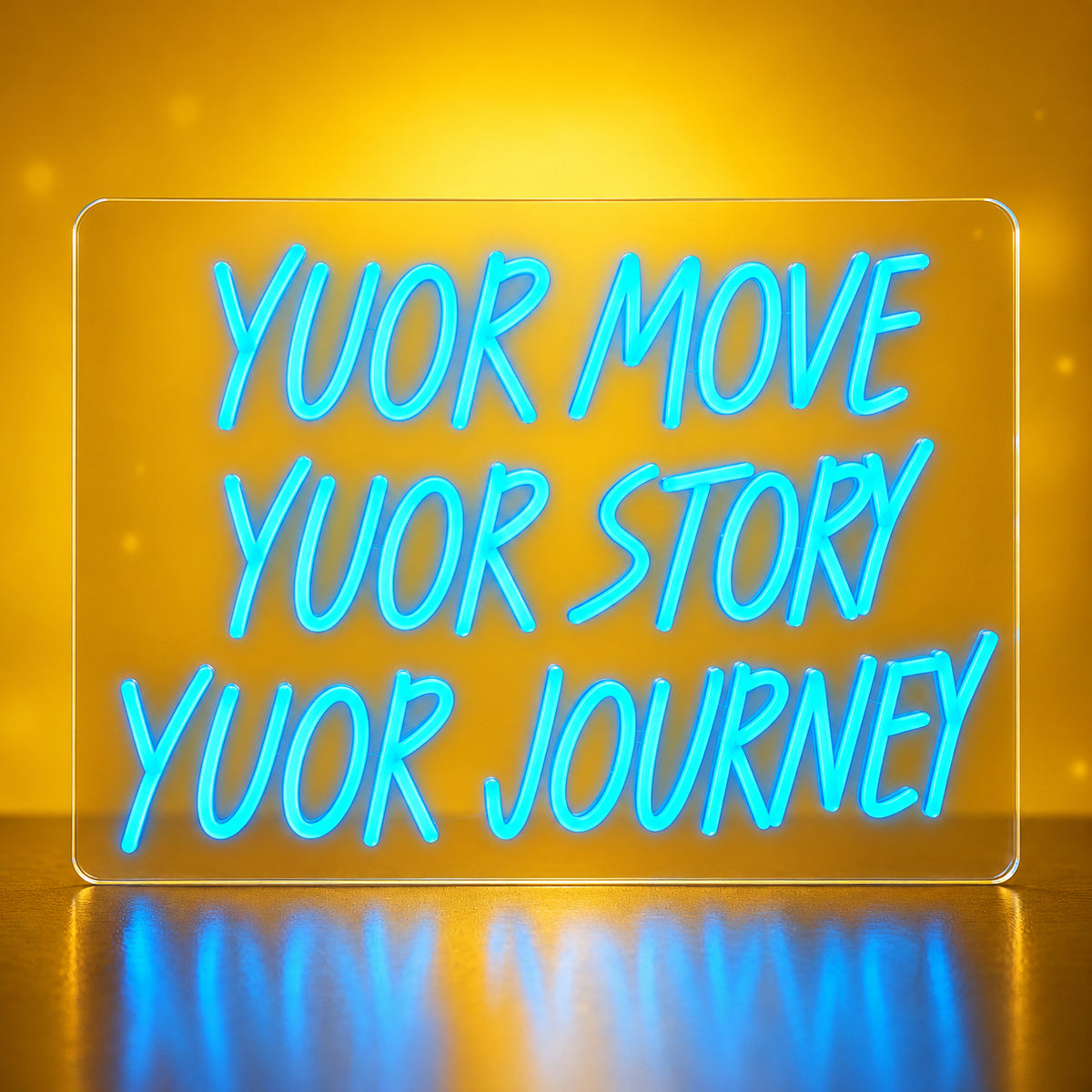 Yuor Move Yuor Story LED Neon Sign Typo Art - Facebook Ad Image
