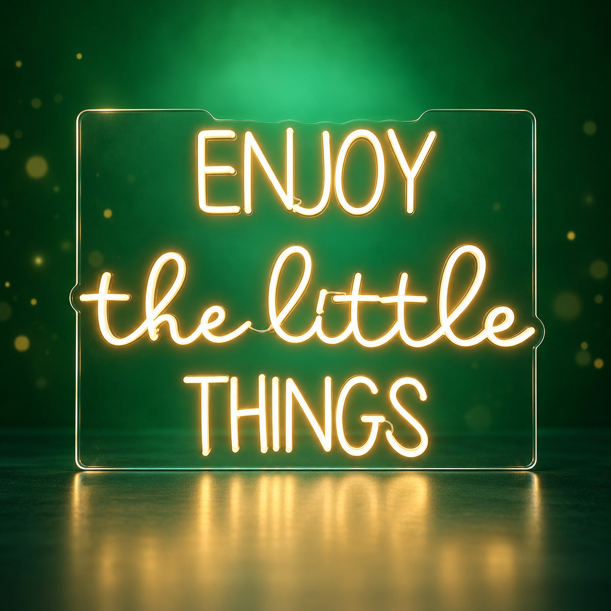 Enjoy The Little Things LED Neon Sign Dimmable Wall Light - Facebook Ad Image