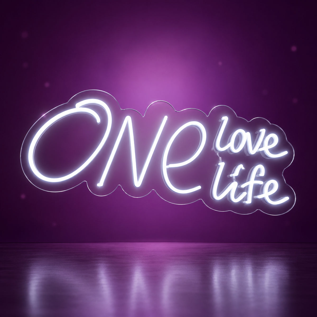 One Love One Life LED Neon Sign Dimmable Wall Light - Facebook Ad Image