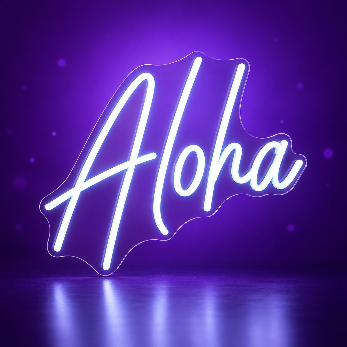 Aloha LED Neon Sign Porch Style Script - Facebook Ad Image