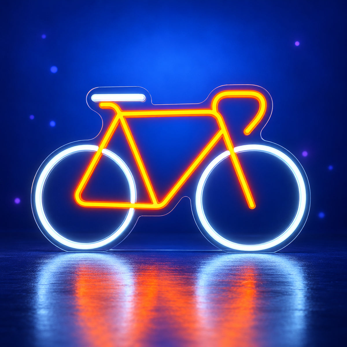 Bicycle LED Neon Sign Road Bike Line Art - Facebook Ad Image