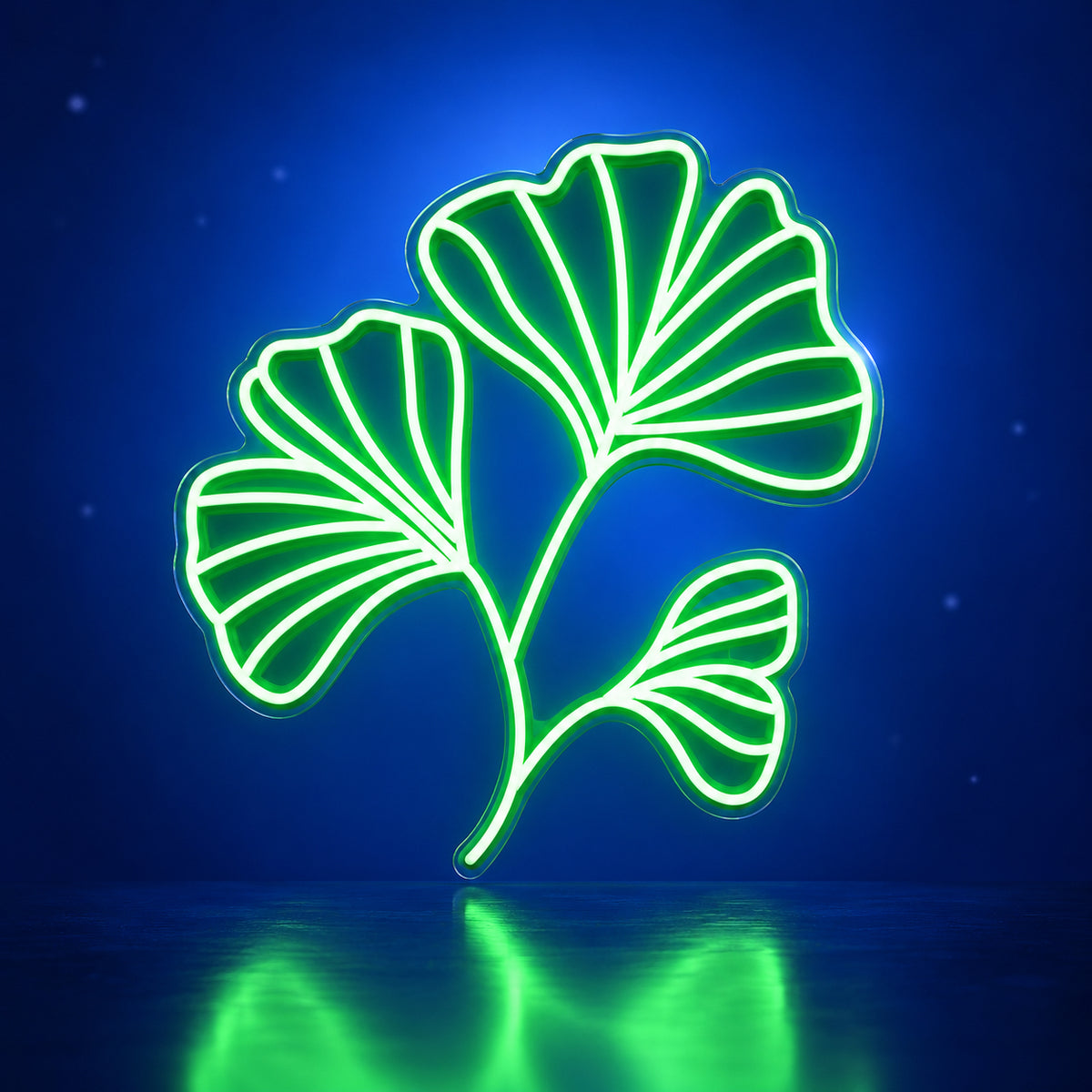 Ginkgo Leaves Neon Sign - Facebook Ad Image
