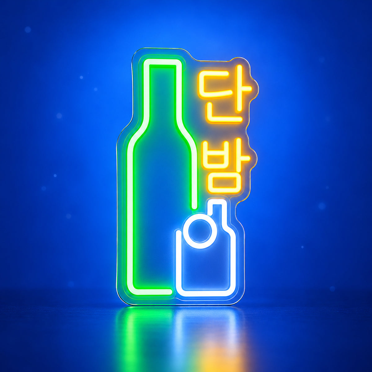 Korean Soju LED Neon Sign Twin Bottle Outline - Facebook Ad Image