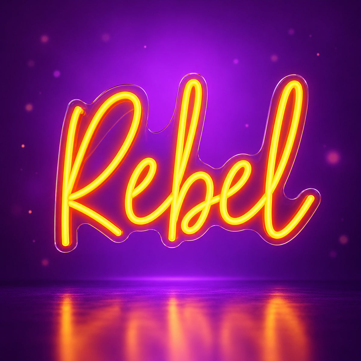 Rebel LED Neon Sign Dimmable Wall Light - Facebook Ad Image