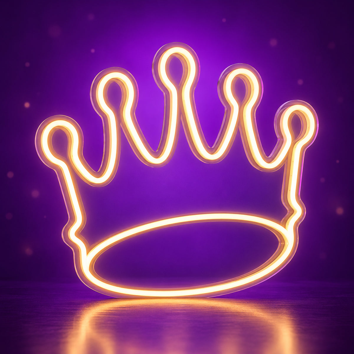 Crown LED Neon Sign for Man Cave Dimmable Wall Decor - Facebook Ad Image