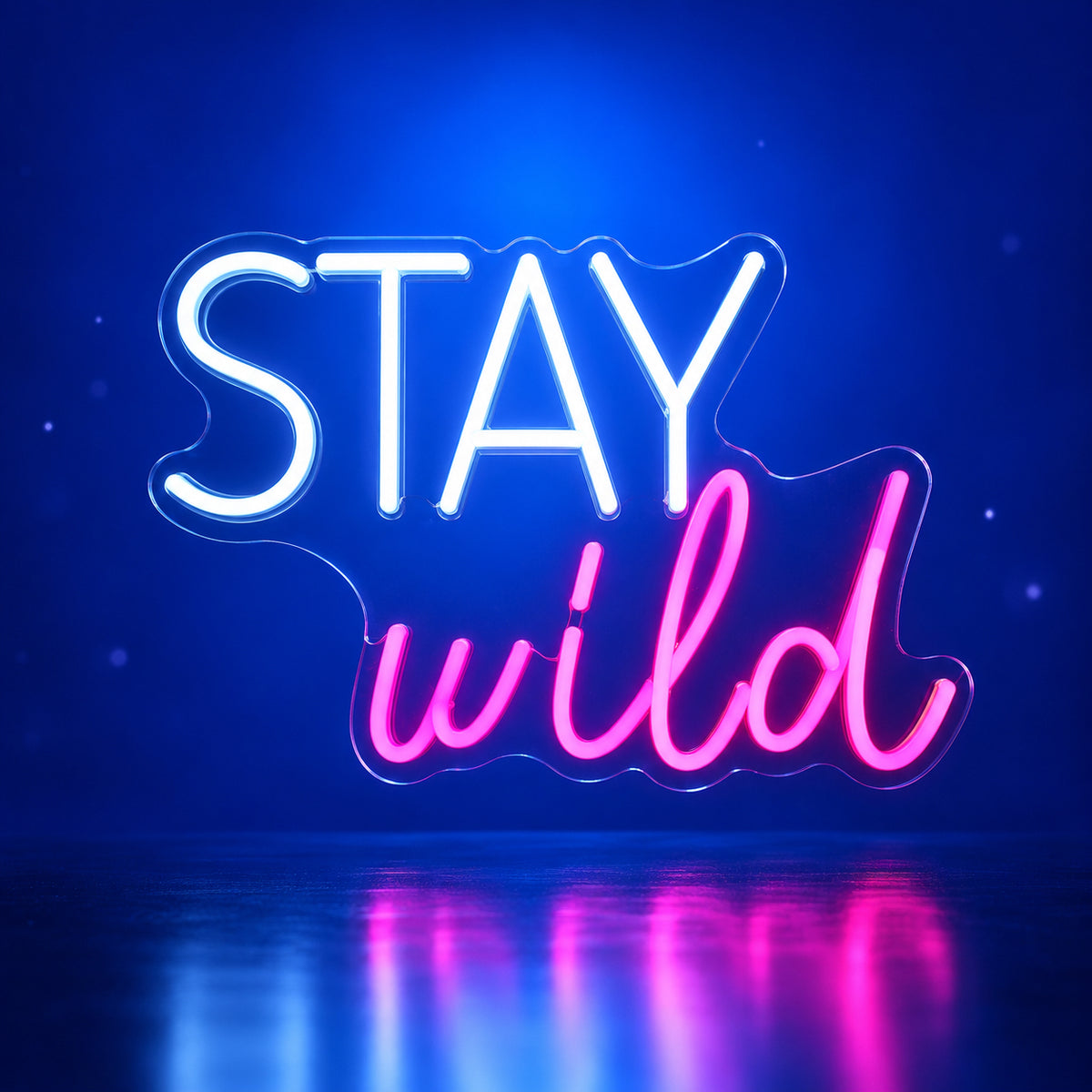 Stay Wild LED Neon Sign for Party Dimmable Backdrop Light - Facebook Ad Image