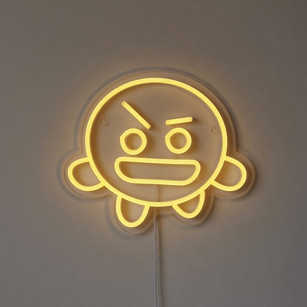 Smiley Face LED Neon Sign for Kids Room Dimmable Wall Decor - Facebook Ad Image