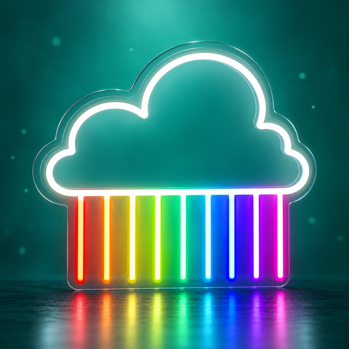 Rainbow Cloud LED Neon Sign for Kids Room Dimmable Wall Decor - Facebook Ad Image