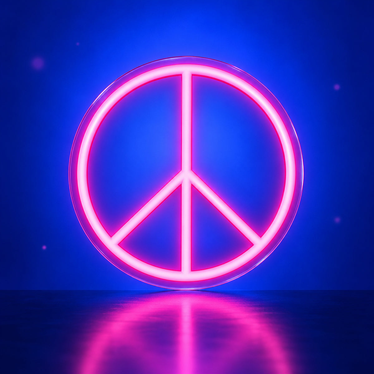 Peace Symbol LED Neon Sign Window Glow Symbol - Facebook Ad Image