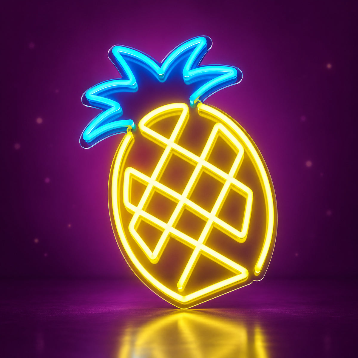 Pineapple LED Neon Sign Line Art Outline Style - Facebook Ad Image