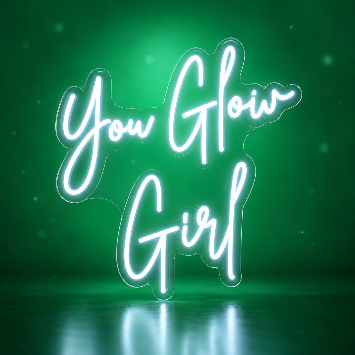 You Glow Girl LED Neon Sign for Salon Light Up Business Decor - Facebook Ad Image