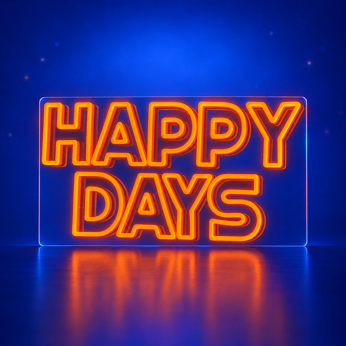 Happy Days LED Neon Sign Dimmable Wall Light - Facebook Ad Image