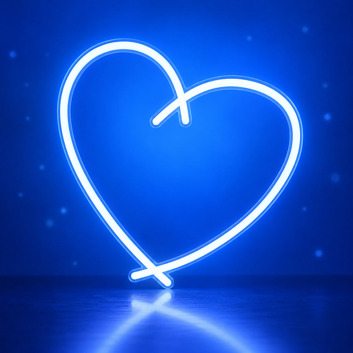 Heart LED Neon Sign Solid Heart Design - Facebook Ad Image