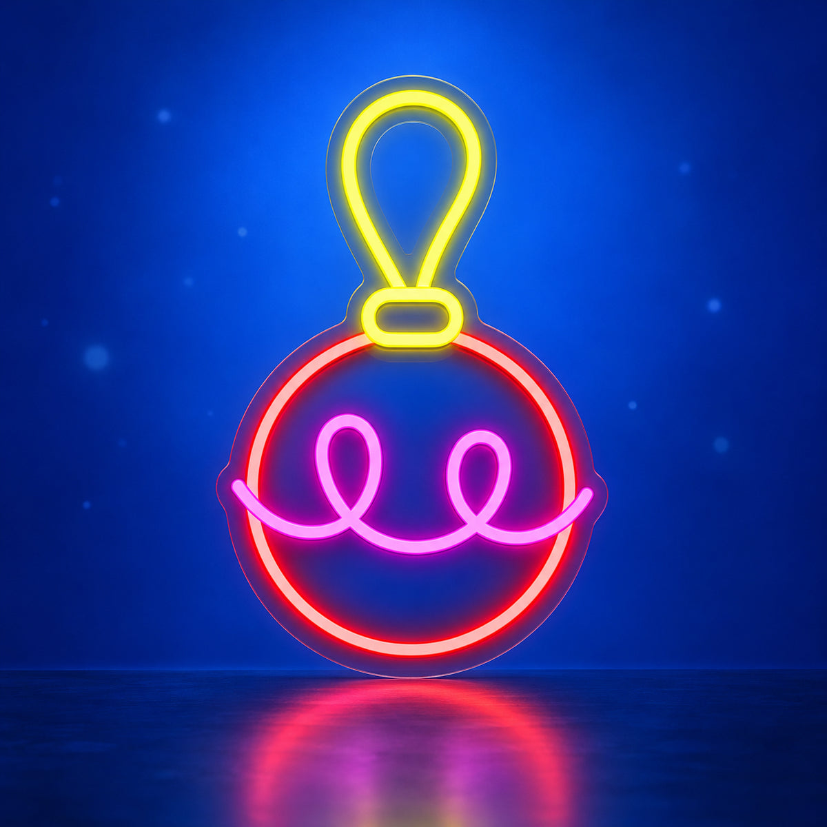 Christmas Baubles Neon Light - Facebook Ad Image