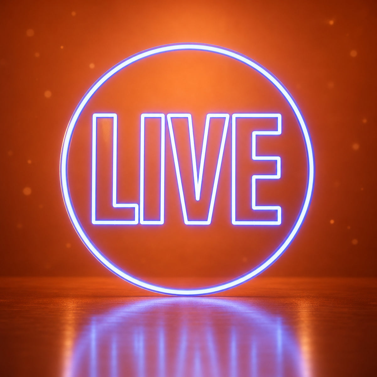 Live LED Neon Sign Circle Vine Badge - Facebook Ad Image
