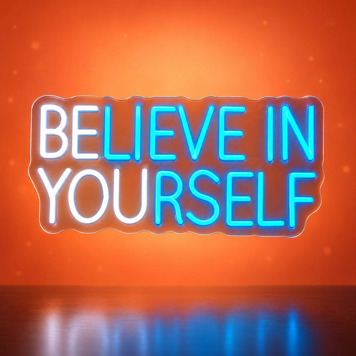 Believe in Yourself LED Neon Sign Boxed Caps Mix - Facebook Ad Image
