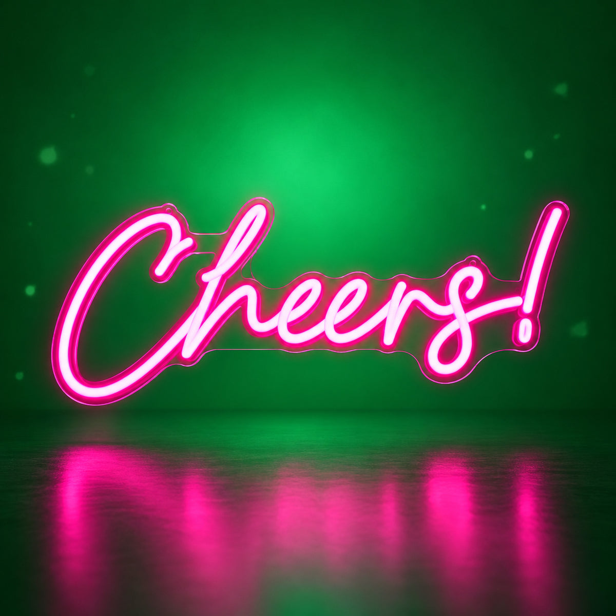 Cheers LED Neon Sign Splash Script with Exclamation - Facebook Ad Image