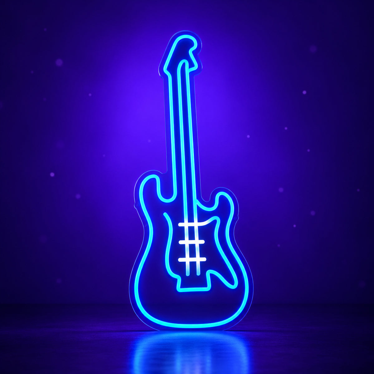 Electric Guitar LED Neon Sign Dimmable Wall Light - Facebook Ad Image