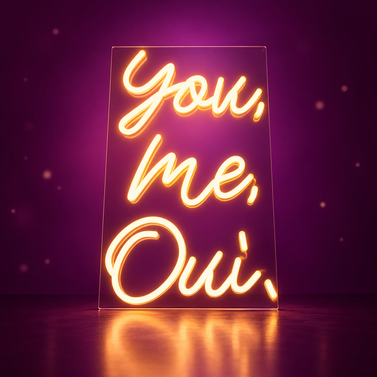 You Me Oui LED Neon Sign Dimmable Wall Light - Facebook Ad Image