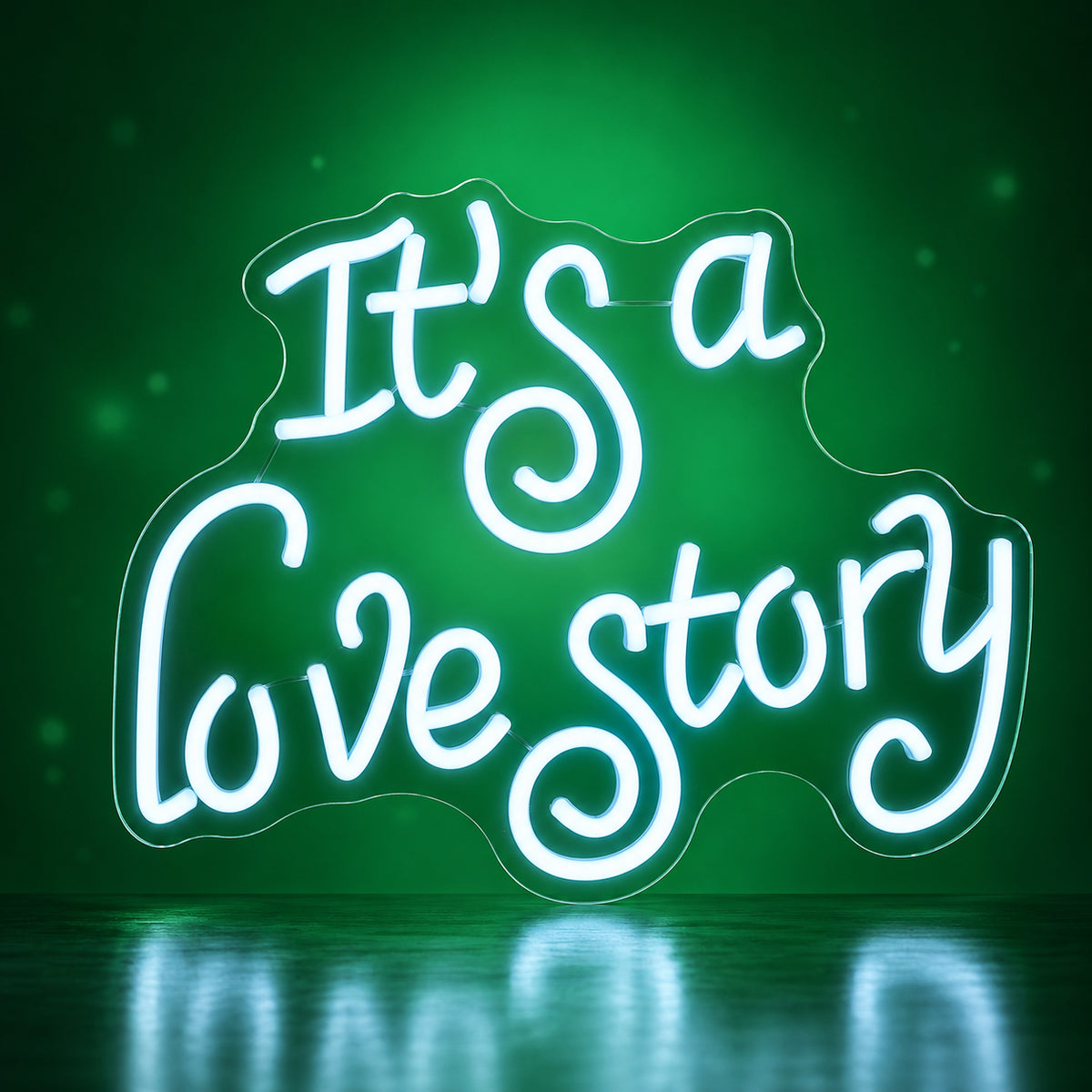 It's a Love Story LED Neon Sign Dimmable Wall Light - Facebook Ad Image