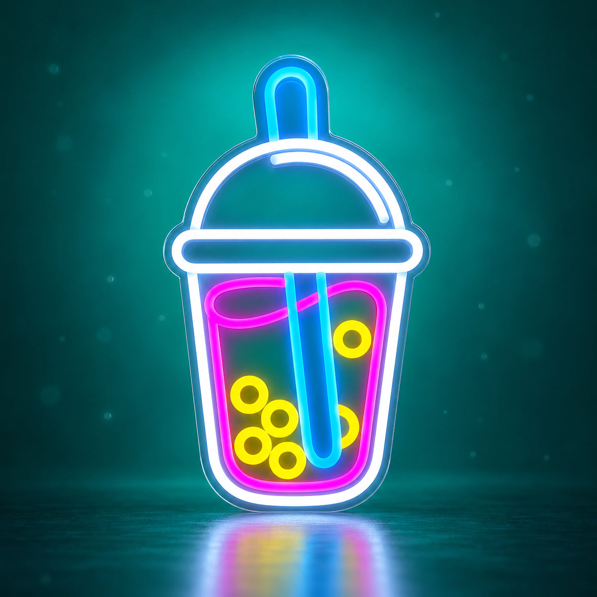 Boba Drink LED Neon Sign Dimmable Wall Light - Facebook Ad Image